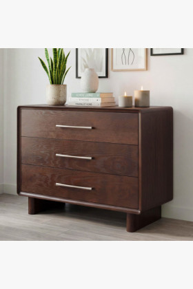 Komoda Koper s 3 zásuvkami v farbe orech